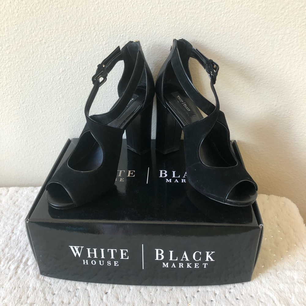 WHITE BLACK “WREN” HEELS